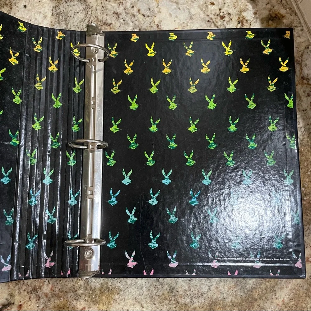 Looney Tunes TAZ the Tasmanian Devil Binder 3-Ring 90s RETRO Vintage New - Picture 5 of 8
